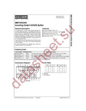 MM74HC240MTC datasheet  